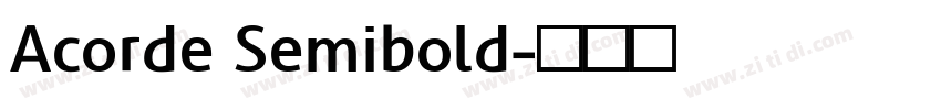 Acorde Semibold字体转换